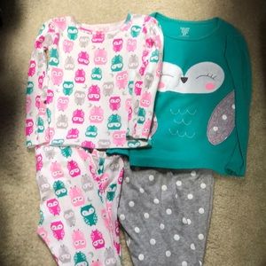 5 for $10 owl pajama set bundle
